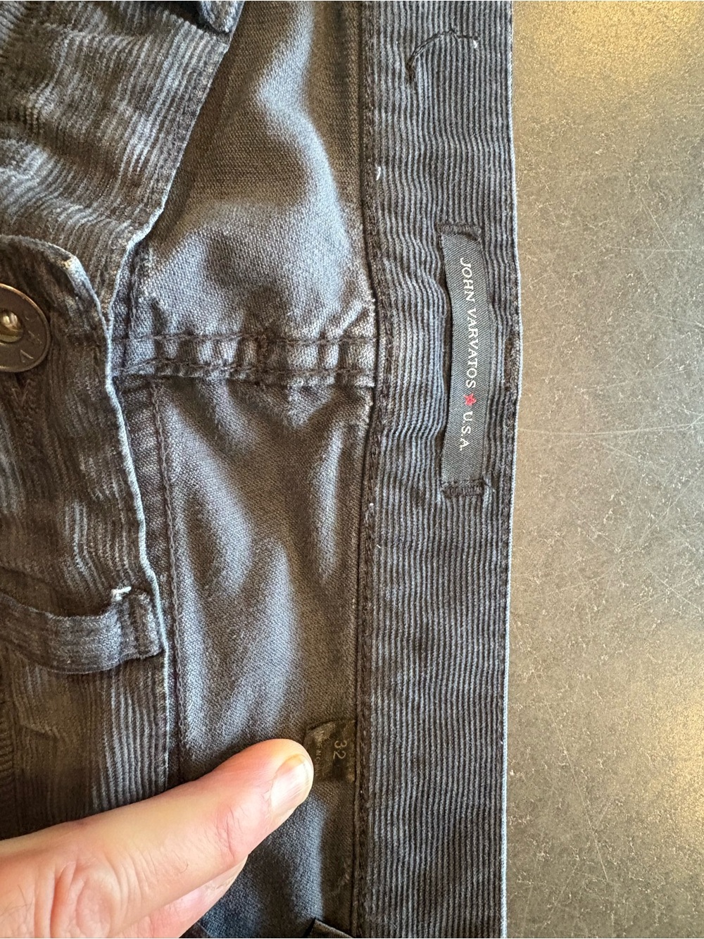 Lot of 4 John Varvatos Jeans Blue, Gray, Blue Corduroy, Tan Sz 32 - Picture 8 of 14